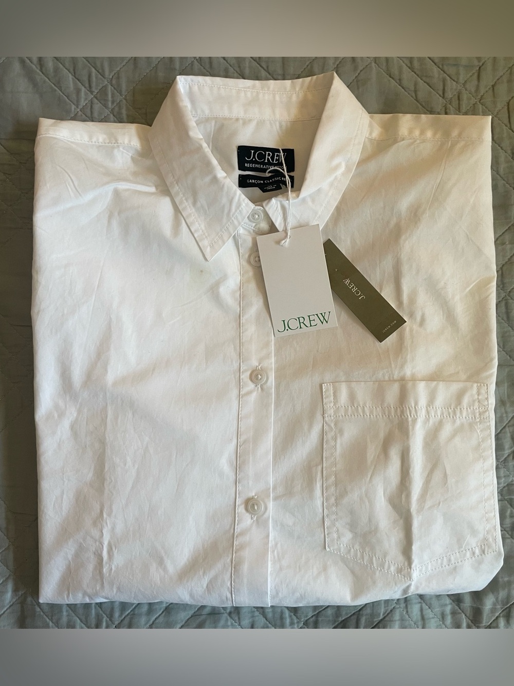J. CREW Garçon classic shirt in cotton poplin White Size 10 NWD $98 BY 715 - Picture 5 of 8